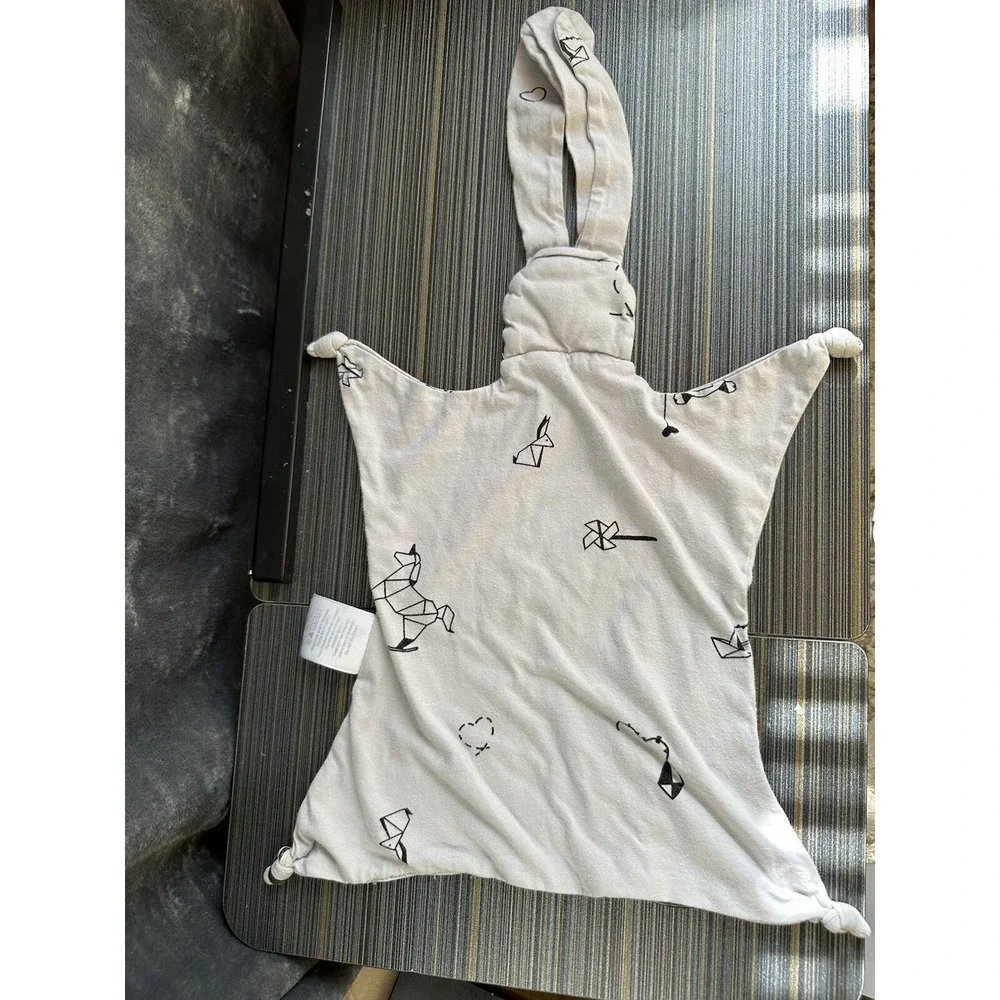 Gootoosh Baby Organic Cotton Boutique Bunny Rabbit Knotted‎ Lovey Blanket